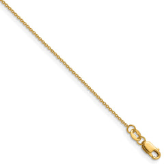 14k Yellow Gold Filled Cable Link Chain Necklace, 1.15mm