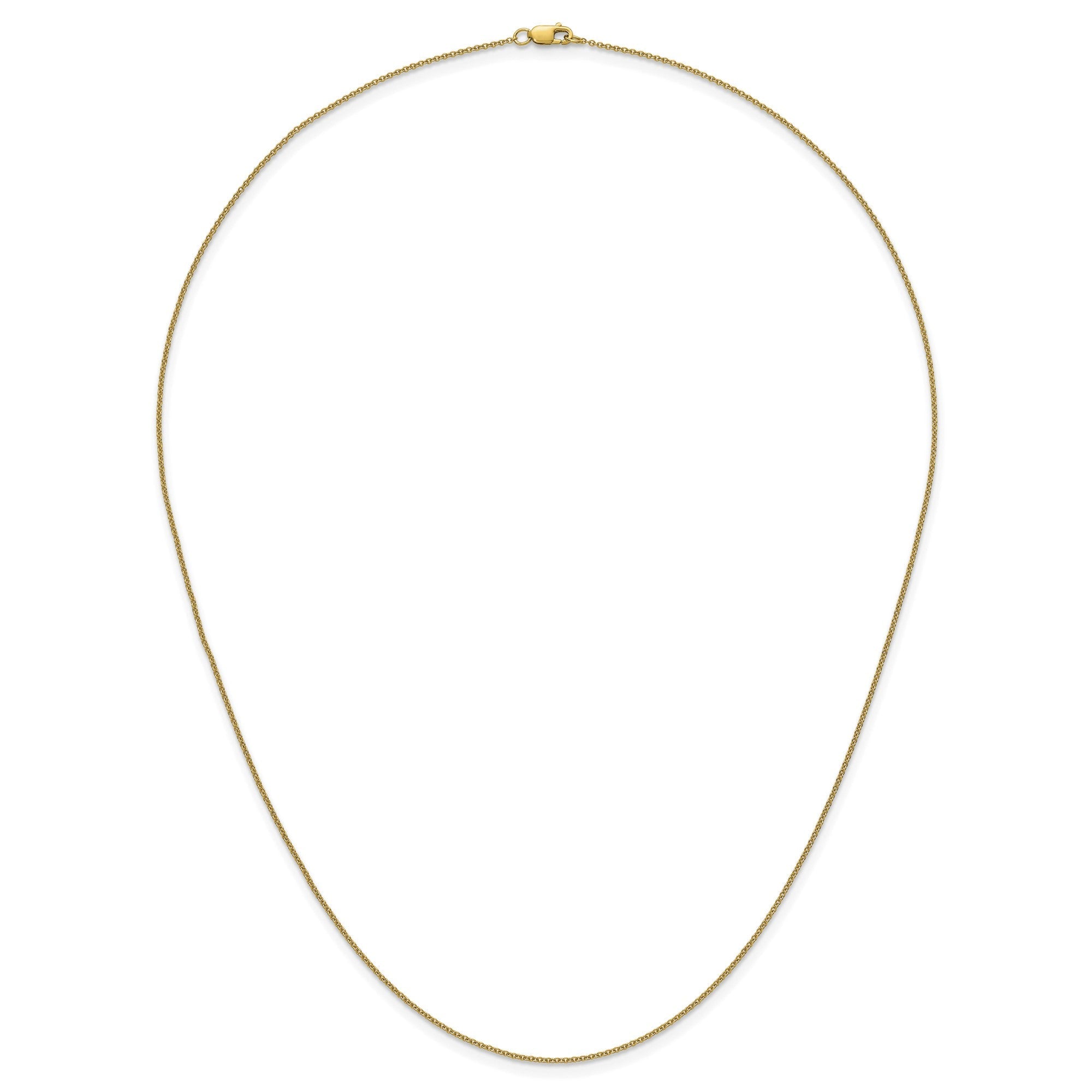 14k Yellow Gold Filled Cable Link Chain Necklace, 1.15mm - JewelryAffairs