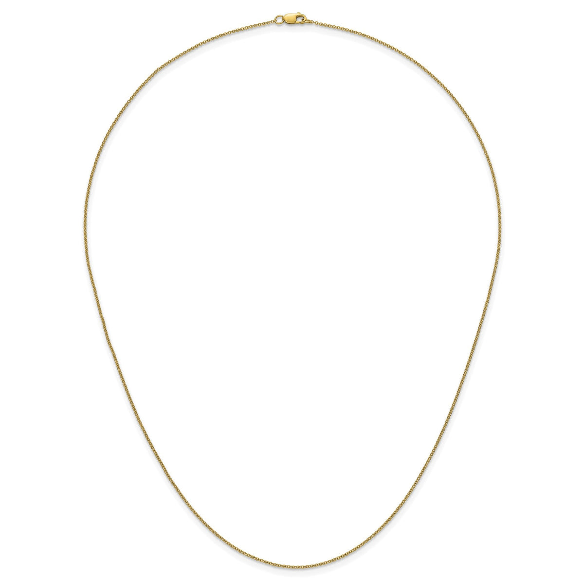 14k Yellow Gold Filled Cable Link Chain Necklace, 1.15mm - JewelryAffairs