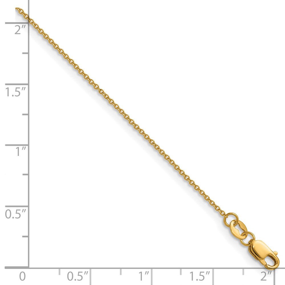 14k Yellow Gold Filled Cable Link Chain Necklace, 1.15mm - JewelryAffairs