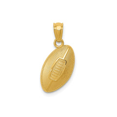 14k Yellow Gold Football Pendant, 19x12mm - JewelryAffairs