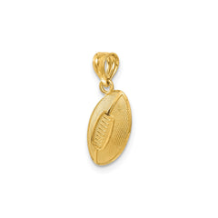 14k Yellow Gold Football Pendant, 19x12mm - JewelryAffairs