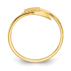 14K Yellow Gold High Polished Arrow Adjustable Ring, 7 - JewelryAffairs