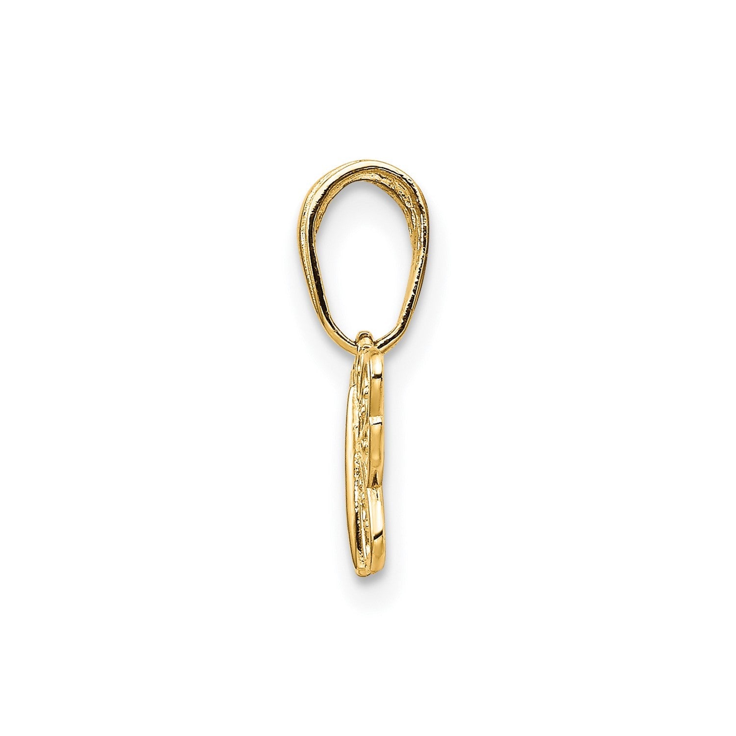 14k Yellow Gold High Polished Filigree Butterfly Pendant,8x12mm - JewelryAffairs