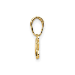 14k Yellow Gold High Polished Filigree Butterfly Pendant,8x12mm - JewelryAffairs