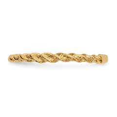 14k Yellow Gold High Polished Twisted Rope Band Ring - JewelryAffairs