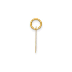 14K Yellow Gold Initial Letter Pendant Charm, Block Style, 13mm x 6mm - JewelryAffairs