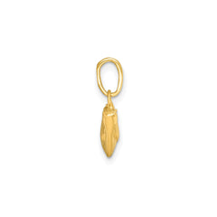 14k Yellow Gold Kitty Cat Hanging Charm Pendant, 22x17mm - JewelryAffairs