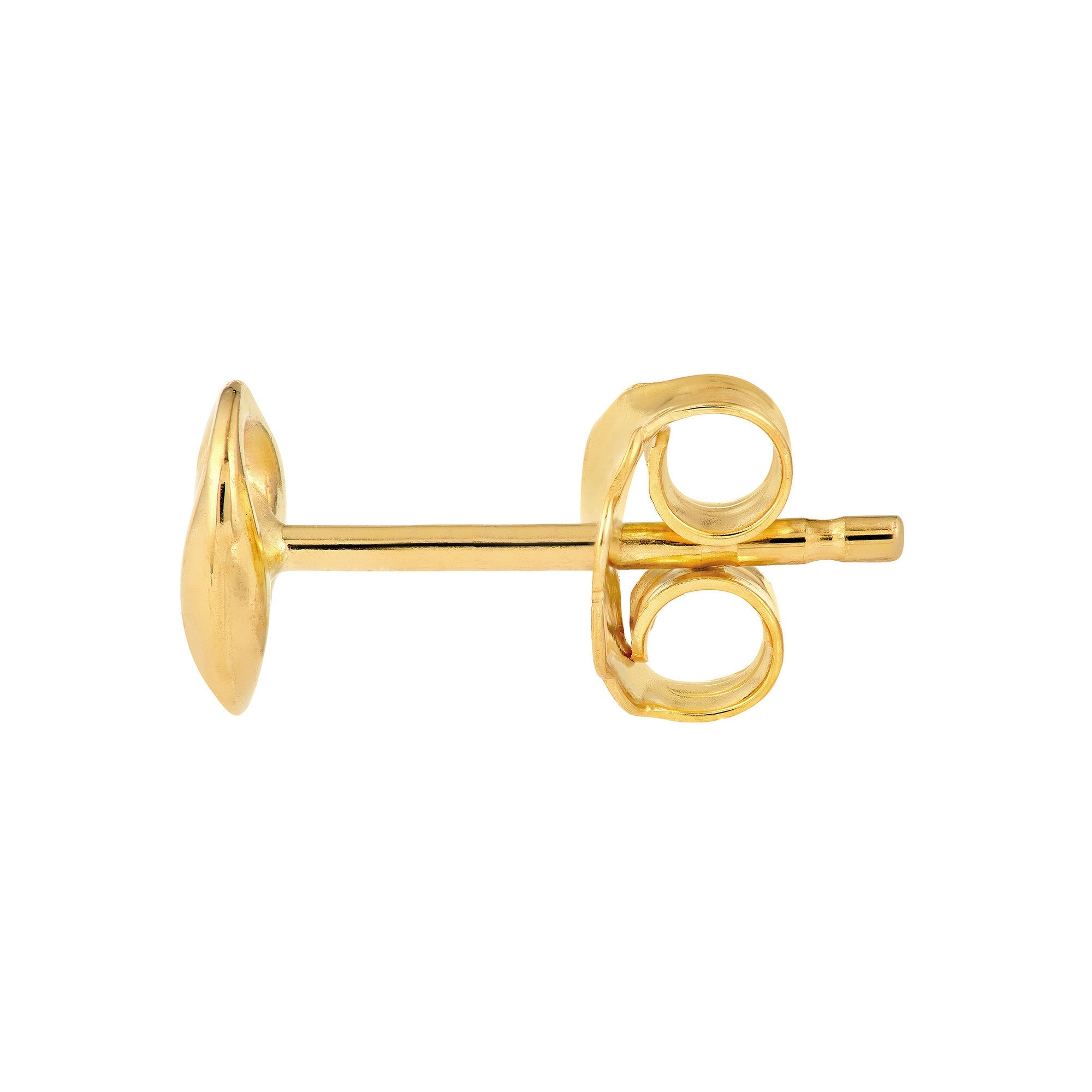14K Yellow Gold Mariner Link Button Stud Earrings. 7mm - JewelryAffairs
