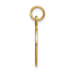 14k Yellow Gold Medical Round Disc Pendant, 15mm - JewelryAffairs