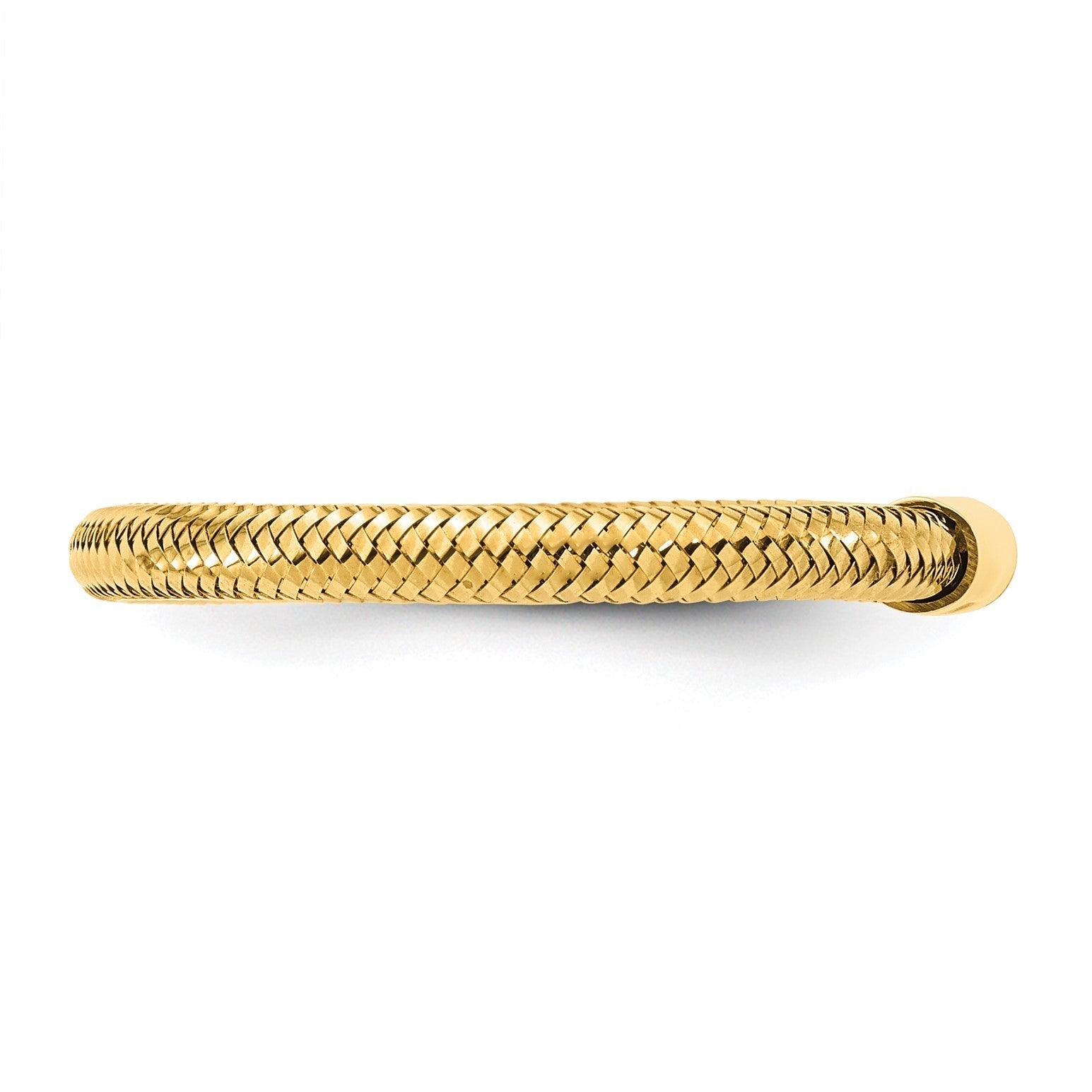 14k Yellow Gold Mesh Stretch Adjustable Band Ring - JewelryAffairs