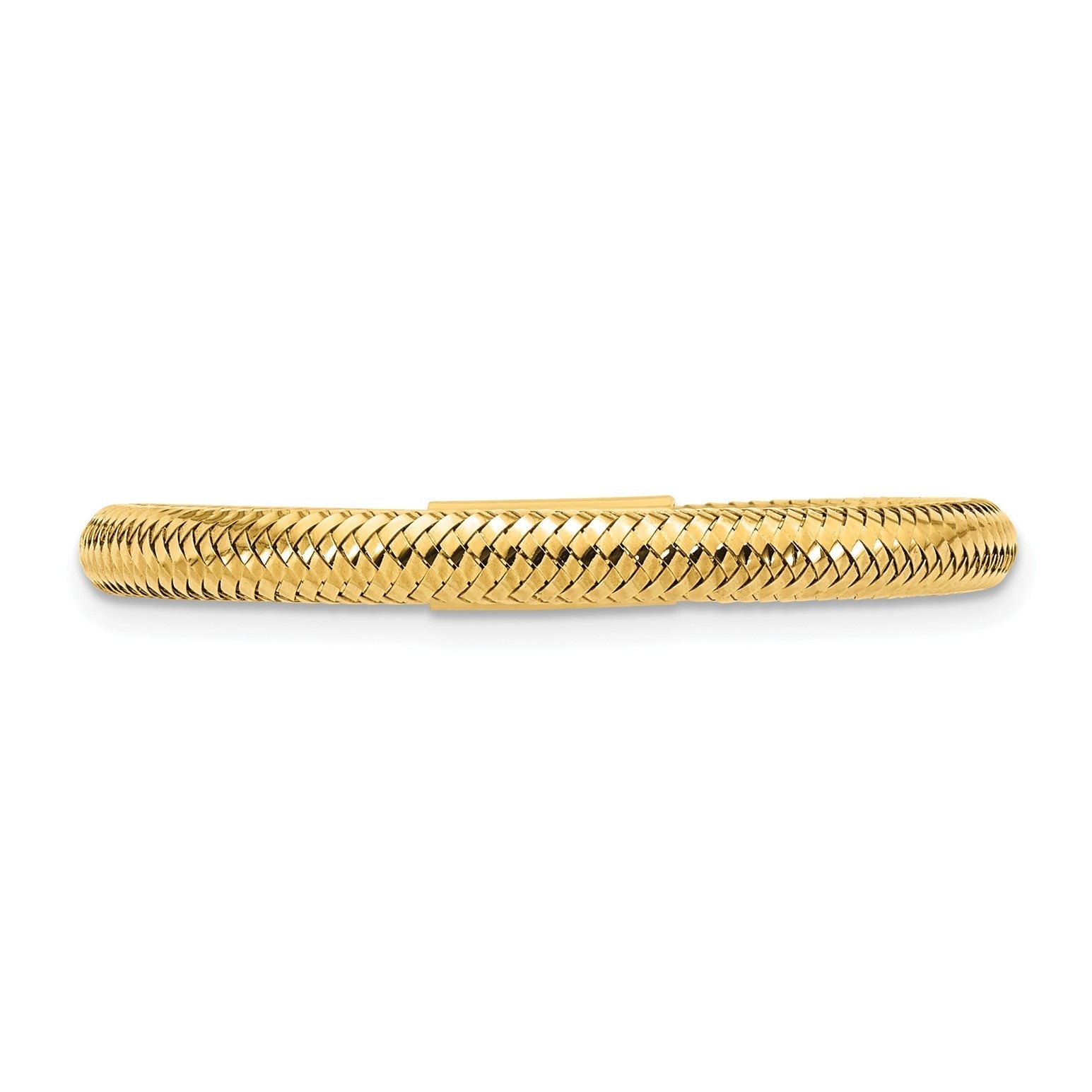 14k Yellow Gold Mesh Stretch Adjustable Band Ring - JewelryAffairs