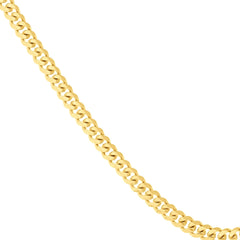 14k Yellow Gold Miami Cuban Link Chain Necklace, Width 11mm
