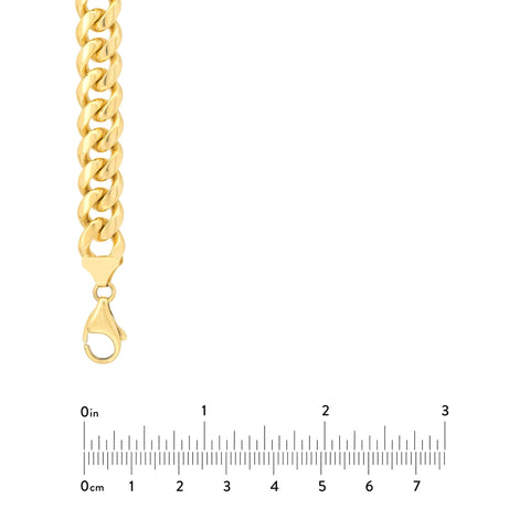 14k Yellow Gold Miami Cuban Link Chain Necklace, Width 11mm