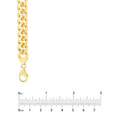 14k Yellow Gold Miami Cuban Link Chain Necklace, Width 11mm