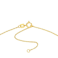 14k Yellow Gold MOM Heart with Diamond Necklace 18 Inches