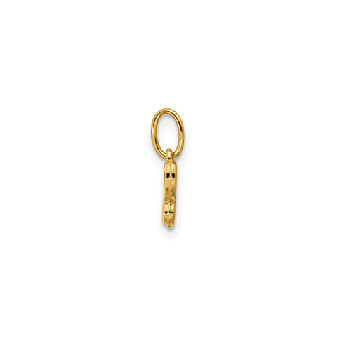 14K Yellow Gold Mother of Pearl Butterfly Pendant Charm, 13x9mm