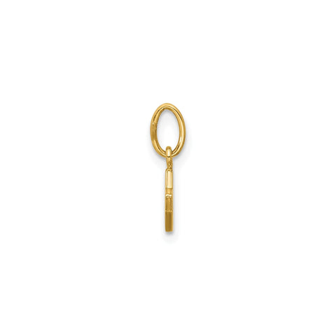 14K Yellow Gold Mother of Pearl Star Pendant,13x7mm