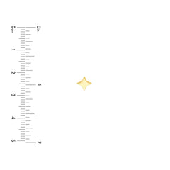 14k Yellow Gold North Star Stud Earrings,8mm - JewelryAffairs