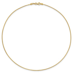 14k Yellow Gold Omega Chain Chocker Necklace, 2mm - JewelryAffairs