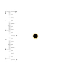 14k Yellow Gold Onyx Enamel Circle Stud Earrings, 5mm