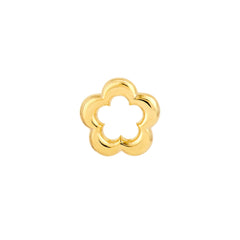 14k Yellow Gold Open Flower Stud Earrings, 6mm - JewelryAffairs