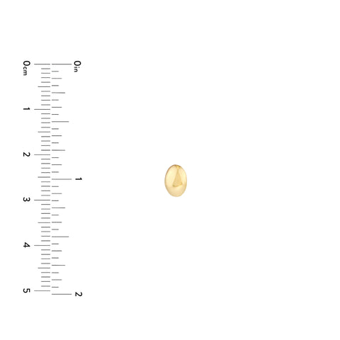 14k Yellow Gold Oval Dome Stud Earrings on Post Back, 8mm