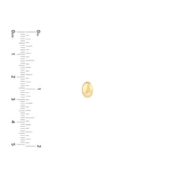 14k Yellow Gold Oval Dome Stud Earrings on Post Back, 8mm