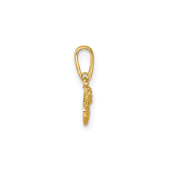 14k Yellow Gold Polished Bee Pendant, 12x10 mm - JewelryAffairs
