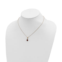 14k Yellow Gold Red and Black Enameled Ladybug with Flower Bead Necklace, 16.5"