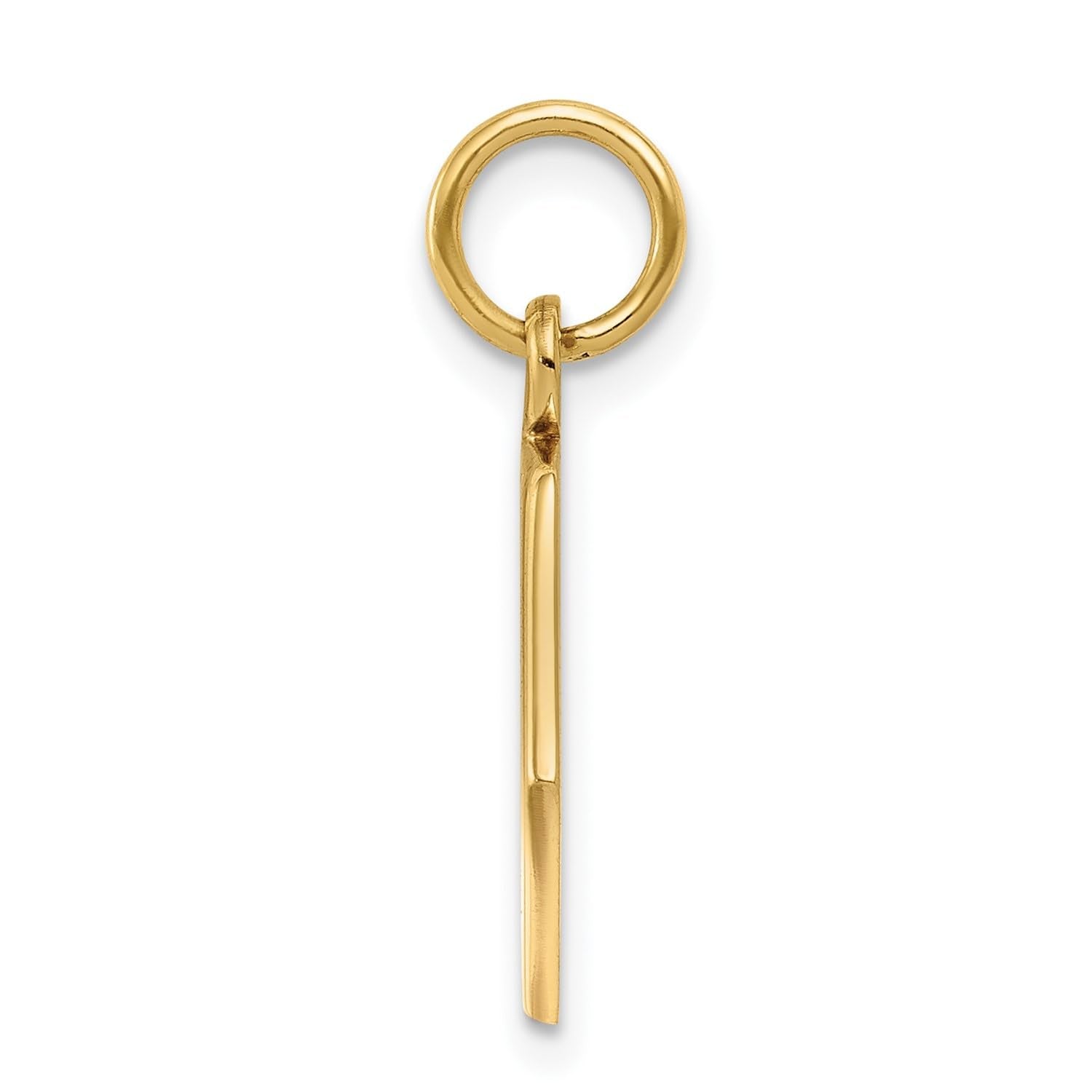 14k Yellow Gold Red Enamel Medical Hexagonal Disc Pendant, 20x15mm - JewelryAffairs