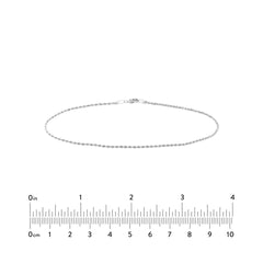 14K Yellow Gold Rope Chain Anklet, 1.8mm, 10 Inch, Lobster Lock