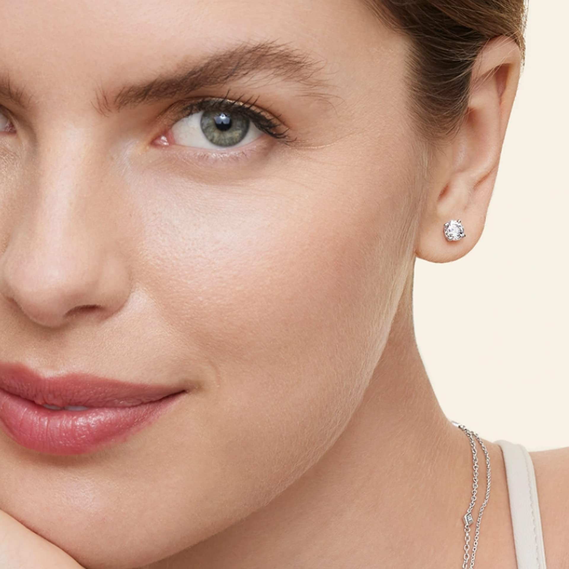 14k Yellow Gold Round VS/SI GH Lab Grown Diamond 4 Prong Stud Post Earrings - JewelryAffairs