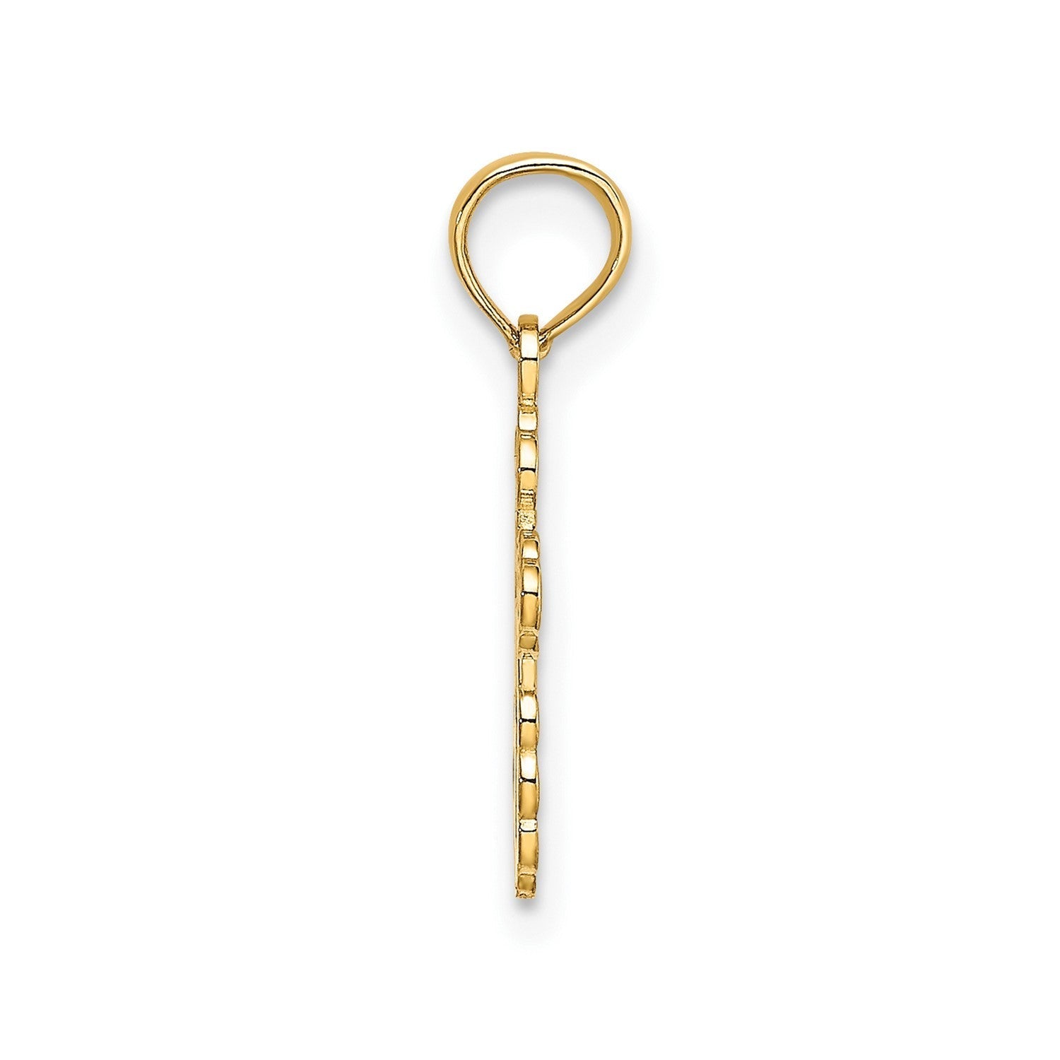 14K Yellow Gold Russian Eastern Orthodox Cross Crucifix Pendant Charm, 12x8mm - JewelryAffairs
