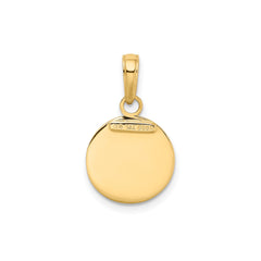 14k Yellow Gold Saint Christopher Medal Charm Pendant, 21x12mm - JewelryAffairs