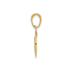 14k Yellow Gold Saint Christopher Medal Charm Pendant, 21x12mm - JewelryAffairs