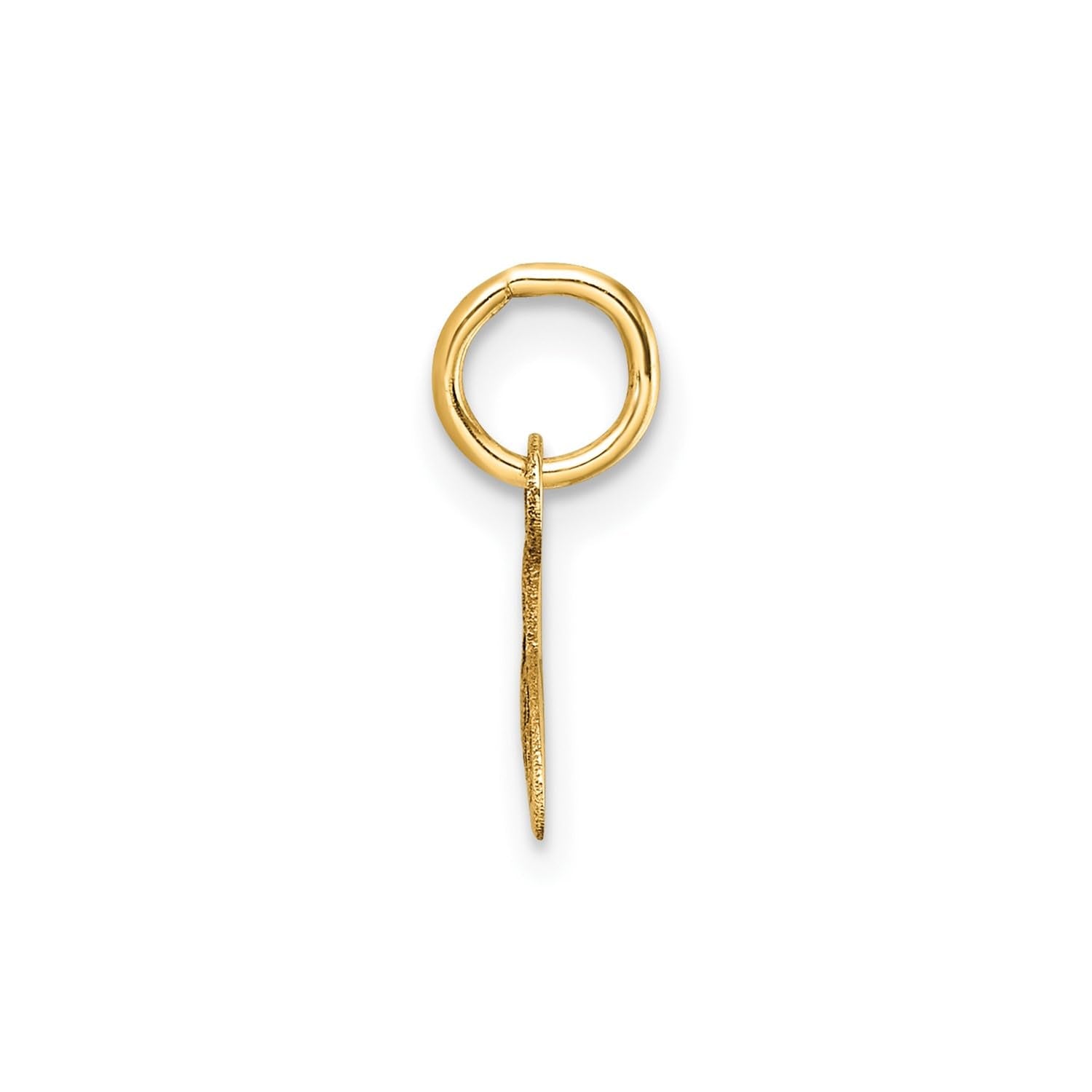14K Yellow Gold Script Alphabet Initial Letter Charm Pendant, 14mm - JewelryAffairs