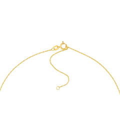 14k Yellow Gold Wavy Puff Heart Rope Adjustable Necklace, 18"
