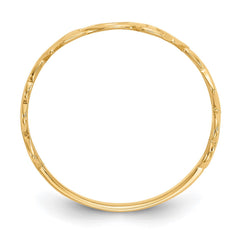 14k Yellow High Polished Mom heart Design Ring, Size 6.5 - JewelryAffairs