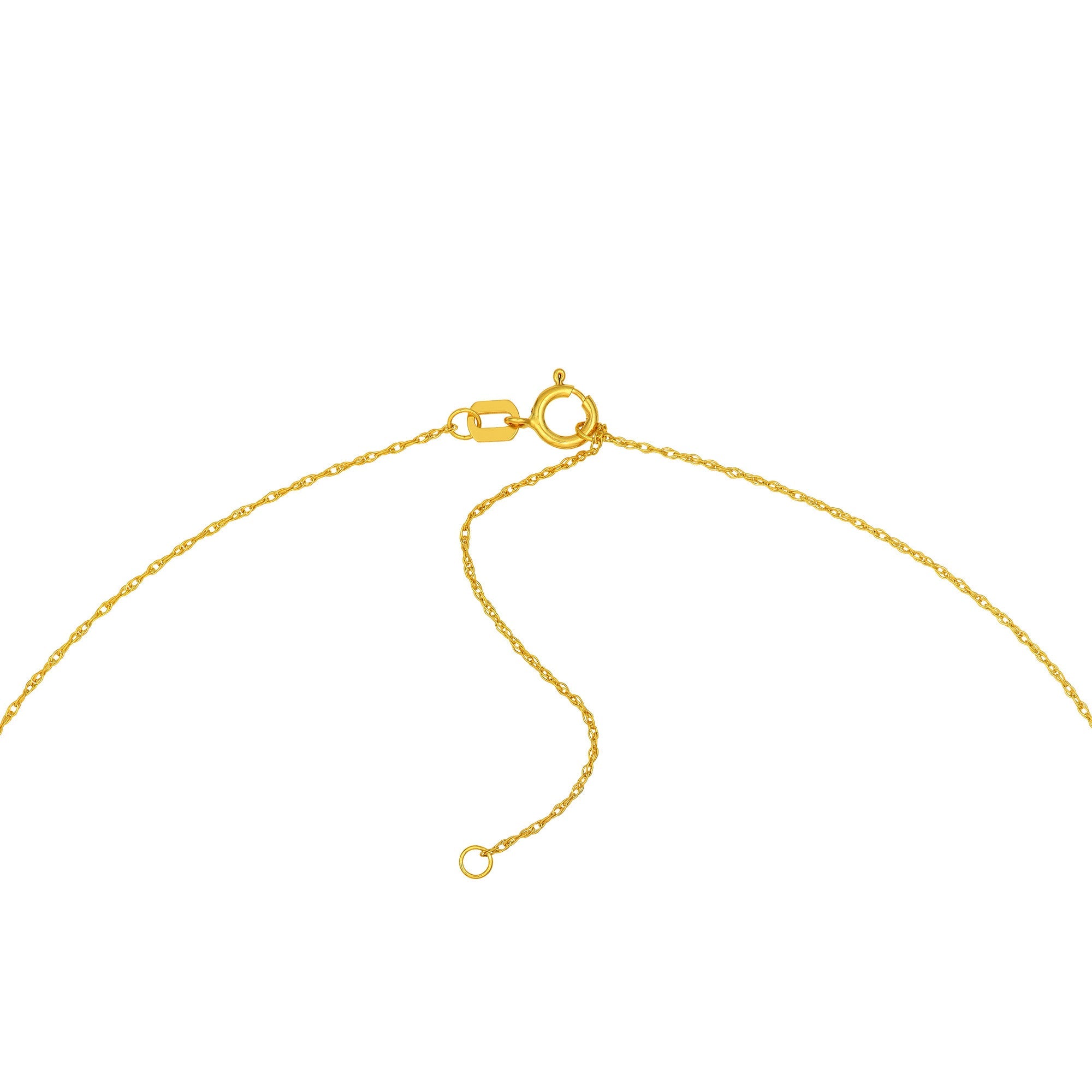 14k Yellow Real Gold Puffy Cross Pendant Necklace, 18"