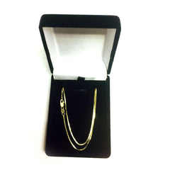 14k Yellow Solid Gold Mirror Box Chain Necklace, 1mm - JewelryAffairs