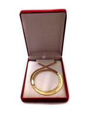 14k Yellow Solid Real Gold Imperial Herringbone Chain Necklace, 4.0mm