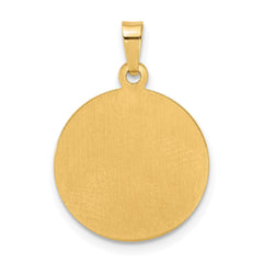 14K Yellow Gold Buddha Round Charm Pendant
