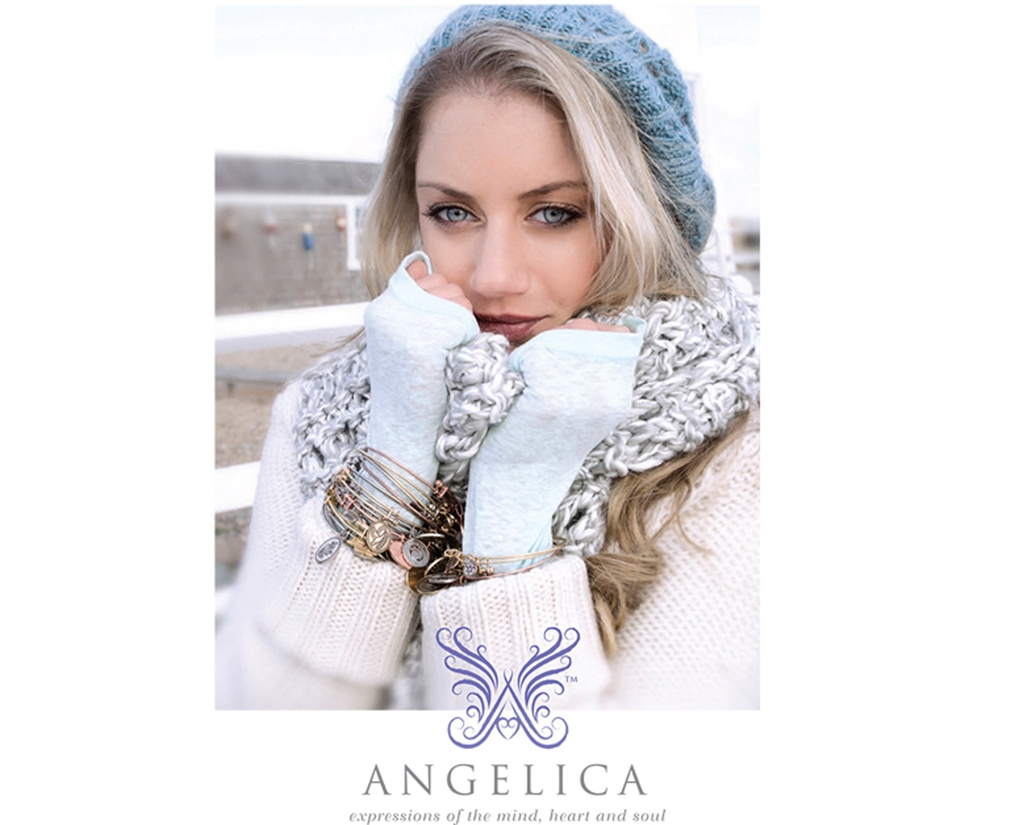Angelica Stipple Finish Brass Right-Half Heart Sisters Bangle Bracelet, 7.25