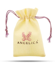 Angelica Finish Brass January Birthstone Bangle Bracelet, 7.25