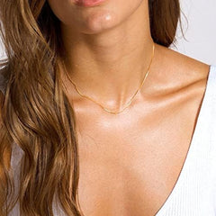 Solid 925 Sterling Silver, 22K Gold Plated Box Style Chain Necklace, 0.8mm (18 Inches)