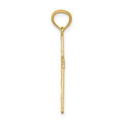 14k Yellow Gold Filigree Cross Pendant 30mm