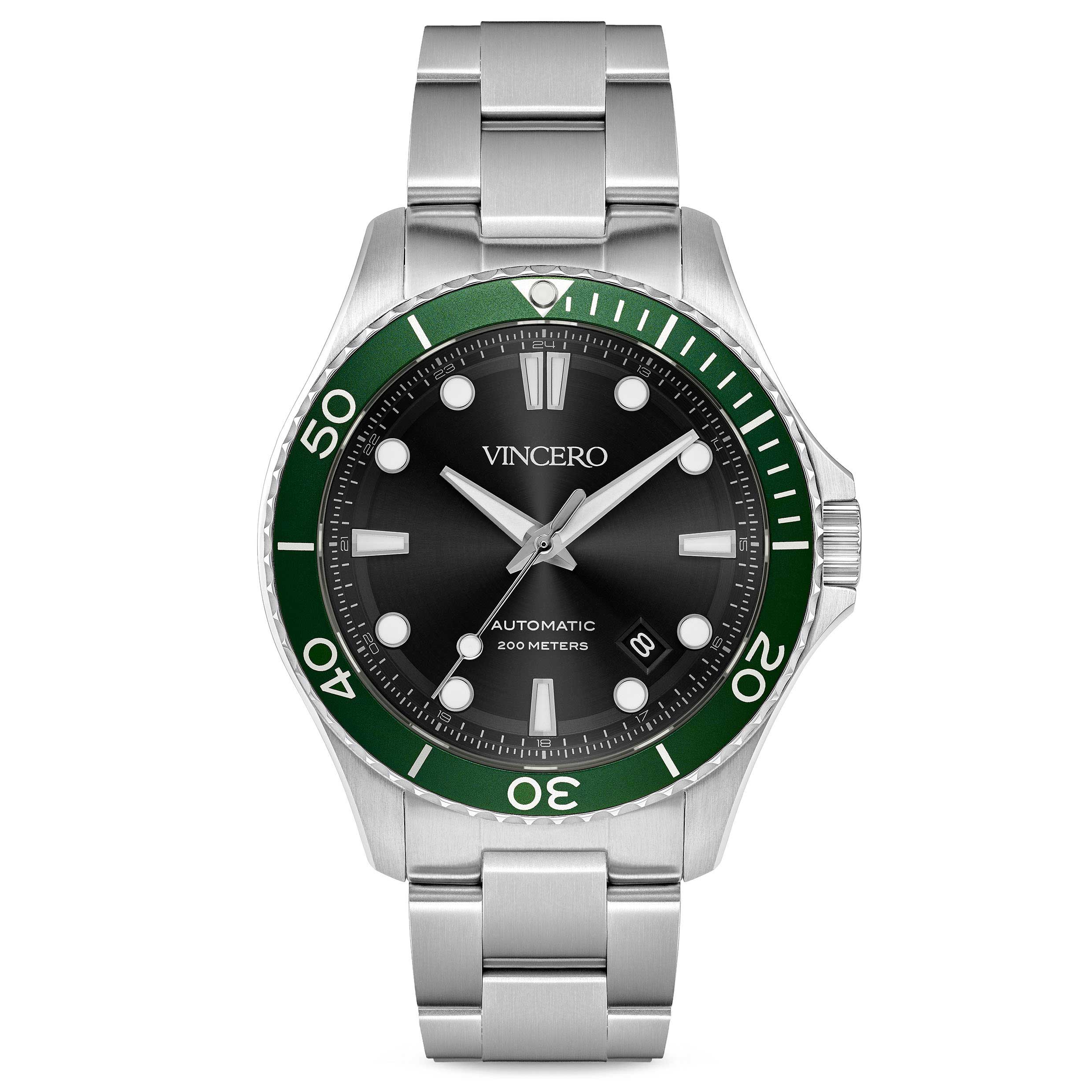 The Argo Automatic - Green/Silver fine designer jewelry for men and women