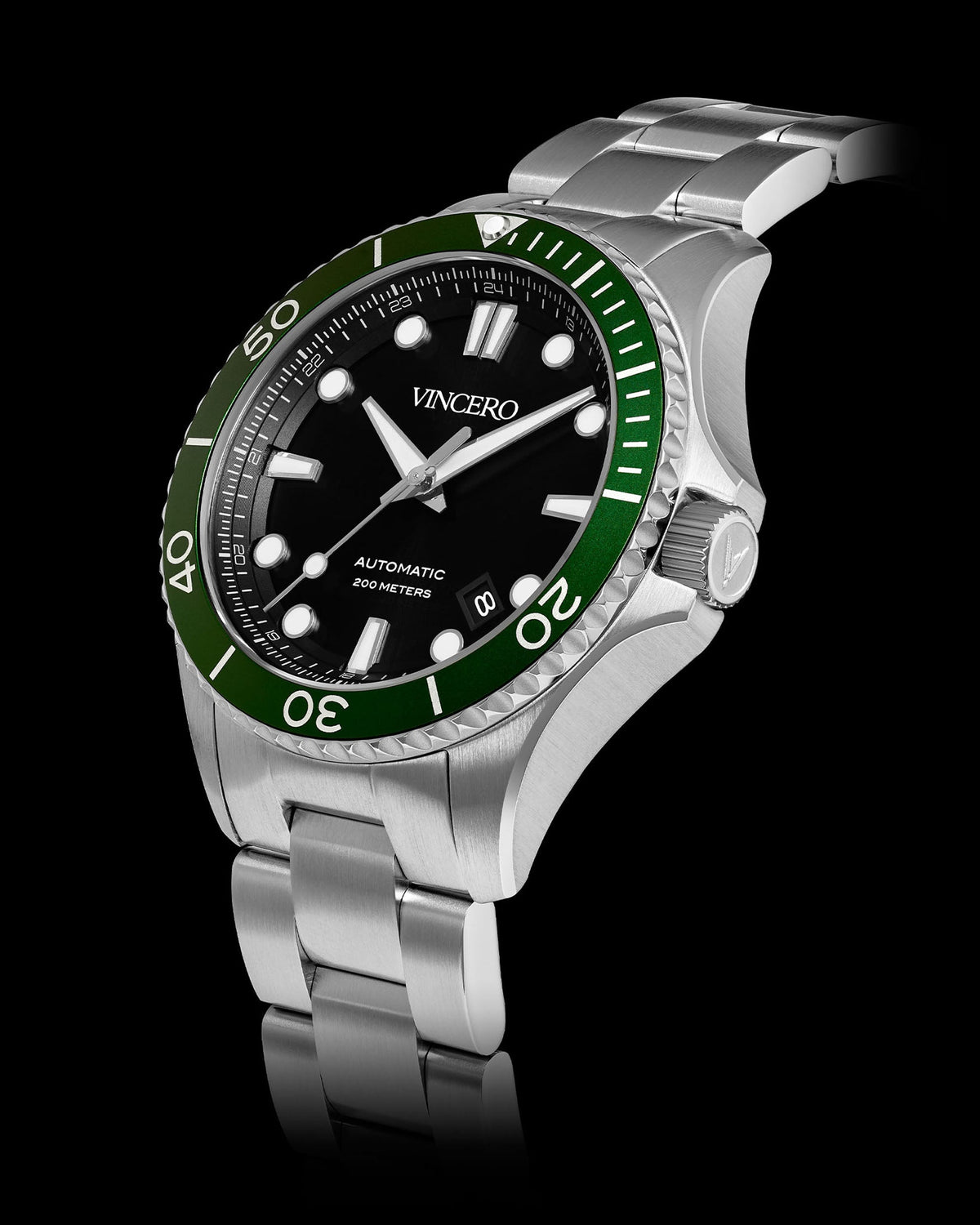 The Argo Automatic - Green/Silver fine designer jewelry for men and women