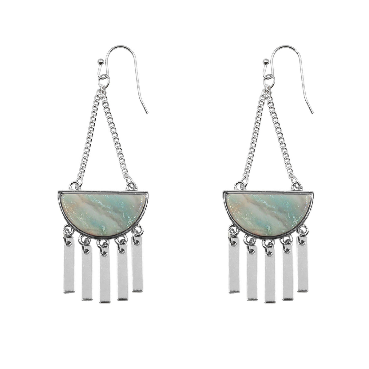 Bianca Collection - Silver Solar Earrings fine designer jewelry for men and women